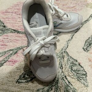 New Balance Women’s White Athletic Lace-Up Sneakers